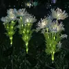 2024 Nova Flor Solar Flor Artificial Decoração Externa Pátio Gramado de Natal Borboleta Lâmpada de Encaixe no Chão