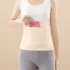 Cinturón de Cintura de Doble Bolsillo con Bolsillos, Estilo de Terciopelo Térmico Cálido, Puede Sostener Bolsas Calentadoras, Cinturón de Cintura para Protección contra el Frío Abdominal, Cintura Caliente, Adecuado para Deportes