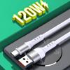 Cable de datos de carga rápida de 120 W, cable anticongelante de carga rápida de metal para teléfono Android Huawei Pingguo, cable de carga de 120 W