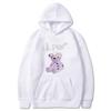 Moda Europeia e Americana novo suéter com capuz de urso street lil Peep com forro de fleece suéter de inverno para casal