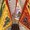 Suministros de Doble Cara Taoístas Bandera del Dragón Cinco Dragones Bandera de Cinco Colores Hada Cinco Direcciones Cinco Campamentos Militar Bordado de Alta Gama Juego Completo