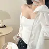 Camisola sin costuras de una sola pieza con almohadillas de sujetador integradas, sin tirantes, de doble uso, sujetador con hermoso diseño en la espalda 1511