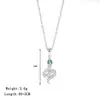 Joyería de Acero de Titanio al por Mayor Explosiones Transfronterizas Collar del Zodíaco Serpiente Completo con Diamantes Diseño de Nicho Sentido Avanzado Colgante Simple de Moda