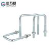 Abrazadera de tubo galvanizada cuadrada en forma de U, perno de ángulo recto, tornillo cuadrado, hebilla, abrazadera, aro de fijación alargado M6-M10M12