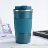 Taza de Café Estilo Europeo Transfronteriza Termo de Viaje Taza de Regalo de Acero Inoxidable Aislamiento Simple Vacío Doble Capa Taza Artesanal