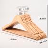 Perchas de Madera Yx Hotel Versión Engrosada para Uso en Casa, Perchas de Madera Antideslizantes para Pantalones, Perchas Vintage de Madera Maciza para Ropa