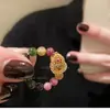 Novo Colar de Cerâmica Verde com Contas Estilo Chinês Retrô Feminino Corrente para Clavícula Colar de Temperamento Colar Delicado