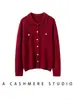 Cardigã de Crochê Cashmere Resistente para Mulheres 2026, Novo Gola POLO, Abotoamento Simples, Suéter Quente de Tricô, Peça Versátil