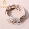 Diadema de nailon para niños nuevos europeos y americanos, diadema de flores para bebé rosa, protección para fontanela de bebé, gorro para recién nacido