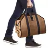 Bolsa para Almacenar Leña Portátil Resistente Lona Encerada Bolsa para Leña Bolsa para Cortar Leña Bolsa para Almacenar Leña Transporte de Leña