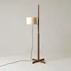 Lámpara de pie de madera maciza en estilo retro japonés wabi-sabi para sala de té, sala de estar, dormitorio, lámpara de noche, estilo madera natural, lámpara de mesa creativa para estudio