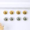 Cuentas Espaciadoras Flor de Seis Pétalos Chapadas en Oro Real de 18 Quilates que Conservan el Color con Agujeros Horizontales, Cuentas que Conservan el Color Cubiertas de Oro, Cuentas Sueltas, Accesorios para Pulseras DIY D139