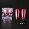 Brillo Nuevo para Uñas Transfronterizo Flor de Loto Botella a Prueba de Fugas Espejo Rojo Polvo de Espejo Mágico Brillo para Uñas de Navidad y Año Nuevo