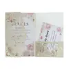 Tarjetas de Felicitación de Papel Cortado a Láser para Bodas con Patrones de Encaje Estilo Europeo, Invitaciones Caladas con Papel Brillante, En Stock