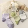 Calcetines de Ramio para Mujer, Calcetines de Media Pantorrilla, Estilo 2026 para Todas las Estaciones, Calcetines de Algodón con Bloques de Color Puro, Resistentes al Olor, Absorbentes del Sudor, Calcetines Lisos de Negocio, Transpirables