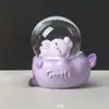 Bolas de Água Brilhantes de Coelho e Gatinho de Desenho Animado Criativas Bola de Cristal Criativa Ornamento Decoração de Mesa