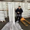 Suministro de piezas de soldadura de tubería de extrusión de PTFE de gran tamaño, tubería de filtro de PTFE ácido-base para planta química
