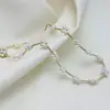 Collar Versátil de Alto Gama con Lazo de Perlas Nuevo Dongdaemun de Corea del Sur Collar de Hada Blanca