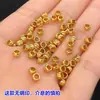 Plata de ley s925 Chapado en oro Retro Flor pequeña Agujero grande Separadores Cuentas Redondas Cuerda trenzada para la mano Pulsera Collar Accesorios hechos a mano para diy