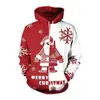 Otoño 2026 Nuevo Estilo Europeo y Americano Chaqueta para Mujer Sudadera con Capucha Estampado de Papá Noel Estilo Europeo y Americano para Pareja
