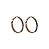 Outono e inverno estampa de leopardo rosto mostrado pequeno couro PU brincos grandes loop high-end luz luxo fivela brincos brincos exclusivos