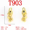 Pingente para Joias DIY de Cobre Puro Vida Marinha Ouro 18K Peixe Pequeno Estrela do Mar Concha DIY Colar Pulseira Artesanal Atacado