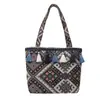 Bolso Tote de Gran Capacidad para Mujer Nuevo de Moda Estilo Étnico Bolso de Mano para Estudiante Bolso de Hombro con Borla Estilo Occidental