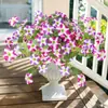 Amazon Flores Artificiais para Exterior Flores de Simulação Flores de Imitação Glória da Manhã Flor de Seda para Vasos Externos Decoração de Jardim em Casa Varanda
