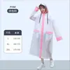 Impermeable largo para bicicletas eléctricas, a prueba de lluvia, para mujer, de cuerpo entero, una pieza de EVA, engrosado, unisex, poncho de lluvia individual para ciclismo