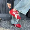Tênis de Treino Forrest Gump Aumentador de Altura Estilo Coreano Feminino 2026 Nova Moda Outono Versátil com Cadarço Tênis Casual Cano Baixo Tênis de Skate