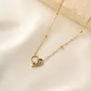 Collar de Acero Inoxidable con Forma de Corazón y Circonita Estilo Ins Transfronterizo con Luz de Diamante Lujo Ligero Diseño Exquisito de Nicho Cadena para Clavícula que No se Desvanece