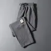 Calças de Seda Gelada Ultra-Finas Resistentes ao Desgaste, de Caimento Solto para o Verão, para o Trabalho, Roupa de Trabalho Masculina, Calças Casuais Transfronteiriças de Comércio Exterior para Homens