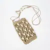 Nueva bolsa de teléfono bohemia con cuentas transfronteriza, bolsa de malla tejida para mujer, bolso de hombro y cruzado de nicho para vacaciones en la playa