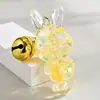 Llavero Creativo de Cadena Conejo Luminoso con Botella de Arena Líquida de Aceite Accesorio Acrílico Colgante de Botella de Aceite Accesorio para Bolsa