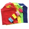 En stock poliéster color sólido bolsa para teléfono supermercado bolsa de compras plegable portátil plegable bolsa ecológica regalo publicitario