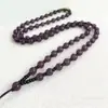 Venta al por mayor del fabricante collar de cuentas de jade de vidrio colgante atado cadena de cuentas colgantes obsidiana calcedonia jadeíta cuerda de colgar línea