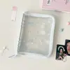 Álbum de Hojas Sueltas de Dibujos Animados a Color A5 Bolsa con Cremallera de PVC para Recibos Postales Álbum de Almacenamiento Álbum de Tarjetas de Abanico de 3 pulgadas