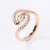 Anel Ouro Rosa Feminino 2022 Nova Moda Luxo Leve Anel Personalizado Anel de Design de Nicho