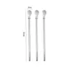 Artefacto de Paja Acero Inoxidable 304 Extendido Cuchara Revólver Filtrante Integrado Doble Uso Metal Grueso No Desechable Comestible