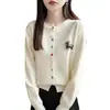 Suéter jacket de punto para mujer, elegante, de manga larga, holgado, de importación, nuevo, cárdigan de cuello redondo para mujer