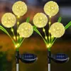 Planta de simulación cebolla lámpara solar de césped diente de león lámpara de jardín flor de simulación LED fuente de luz lámpara decorativa impermeable