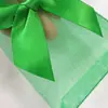 Saco de organza com cordão atacado saco de gaze perolado com laço saco para doces de casamento saco para embalagem de presente de joias saco para sabonete flor seca