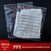 Aviso de EPI em saco para ossos embalagem de vestuário saco com zíper saco auto-selante transparente espesso de seda 25 dupla face