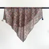 Pañuelo pequeño cuadrado de algodón y lino color marrón estilo Maillard para mujer, estilo nuevo, elegante y versátil, pañuelo decorativo para la cabeza, diadema, pañuelo de cuello, accesorio para la cintura