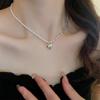 Collar de flor de tulipán ovalada con perla barroca, cadena de clavícula de nicho de moda, temperamento ligero, joyería de lujo al por mayor para mujeres