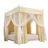 Cortina de Cama Opaca para Dormitorio del Hogar, Mosquitero de Tres Puertas de Pie, Dosel de Cama Opaco Estilo Princesa de Palacio, a Prueba de Mosquitos para Viviendas de Alquiler