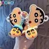 Chaveiro Pingente Cabeça Grande Autêntico Crayon Shin-Chan Fofo Desenho Animado Casal Chaveiro de Carro Pingente para Mochila Escolar de Estudante