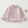 Ropa interior básica de algodón suave Clase A para bebé, camiseta de manga larga para otoño e invierno para bebés, elegante y adecuada para usar como prenda exterior, ropa infantil para niños y niñas