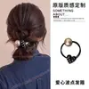 Scrunchie Estilo Coreano com Laço e Estampa de Flores para Mulheres 2026 Novo Estilo Elástico de Cabelo para Coque Elástico Alto Corda de Cabelo Acessório de Cabelo
