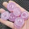 Fivela de jade violeta de gelo pingente de jade roxo 30mm Pingente de colar com fivela de moeda de jade pingente de pulseira grampo de cabelo